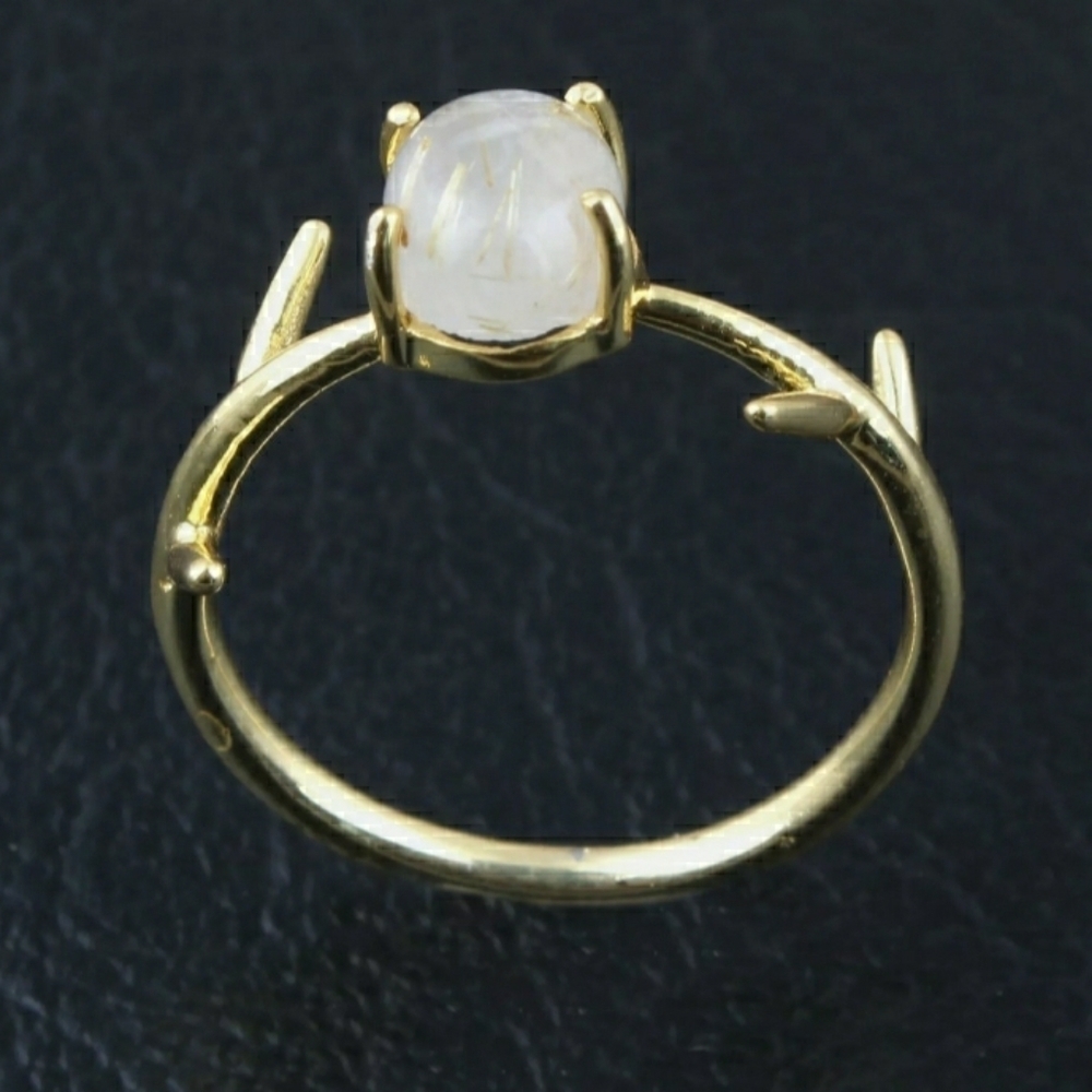 Golden Rutile thorn ring - Picture 5 of 6